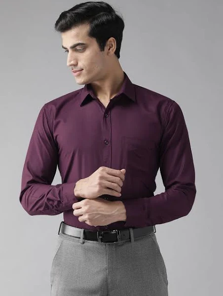 Mens Comfort Slim Fit Solid Formal Shirt